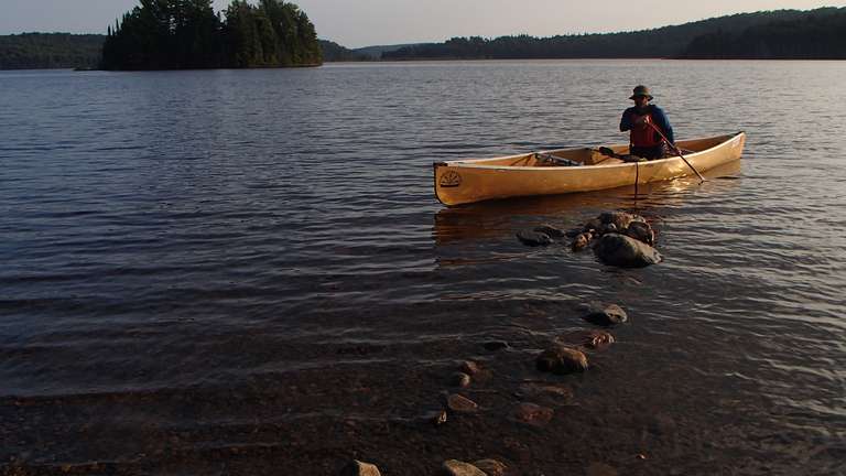 Canoe on Hogan's Lake