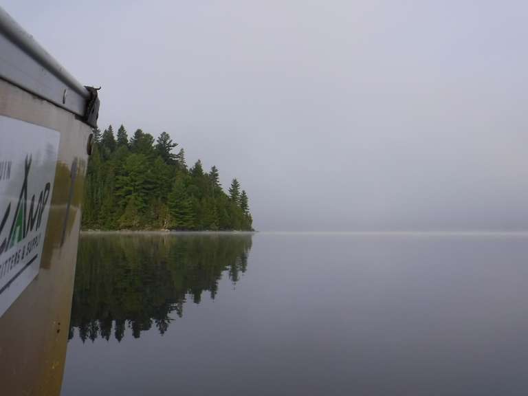 Misty morning on Booth Lake