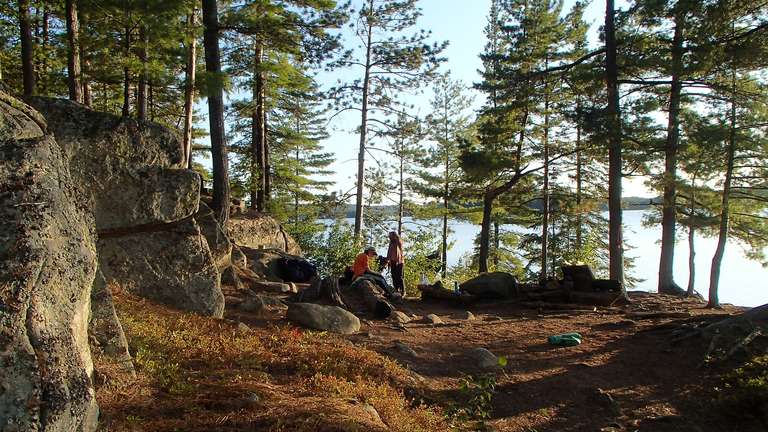 Campsite on North Tea Lake - Algonquin Park