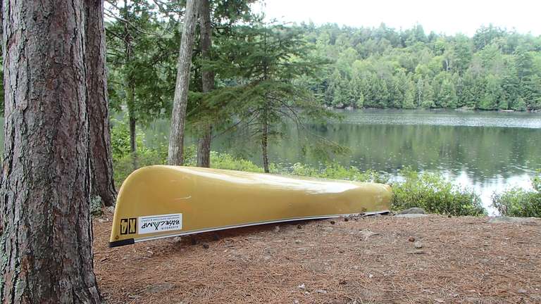 Canoe on Little Dickson Lake
