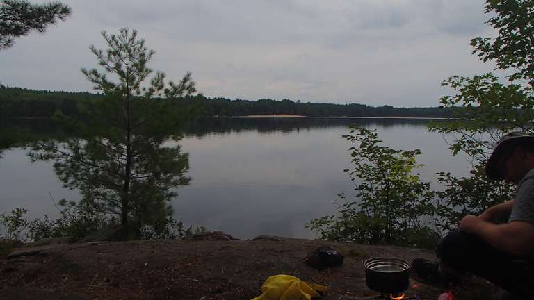 Cooking lunch overlooking the campgrounds on Grand Lake